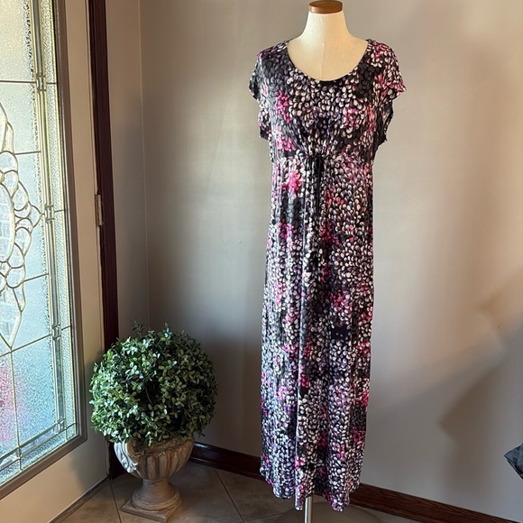 Carole HOCHMAN heavenly soft sleepwear long dress nightgown draw string size M - Picture 1 of 8